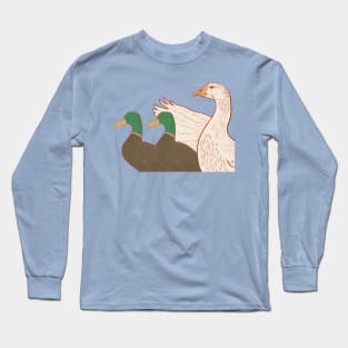 Duck Duck Goose Vintage Illustration Long Sleeve T-Shirt